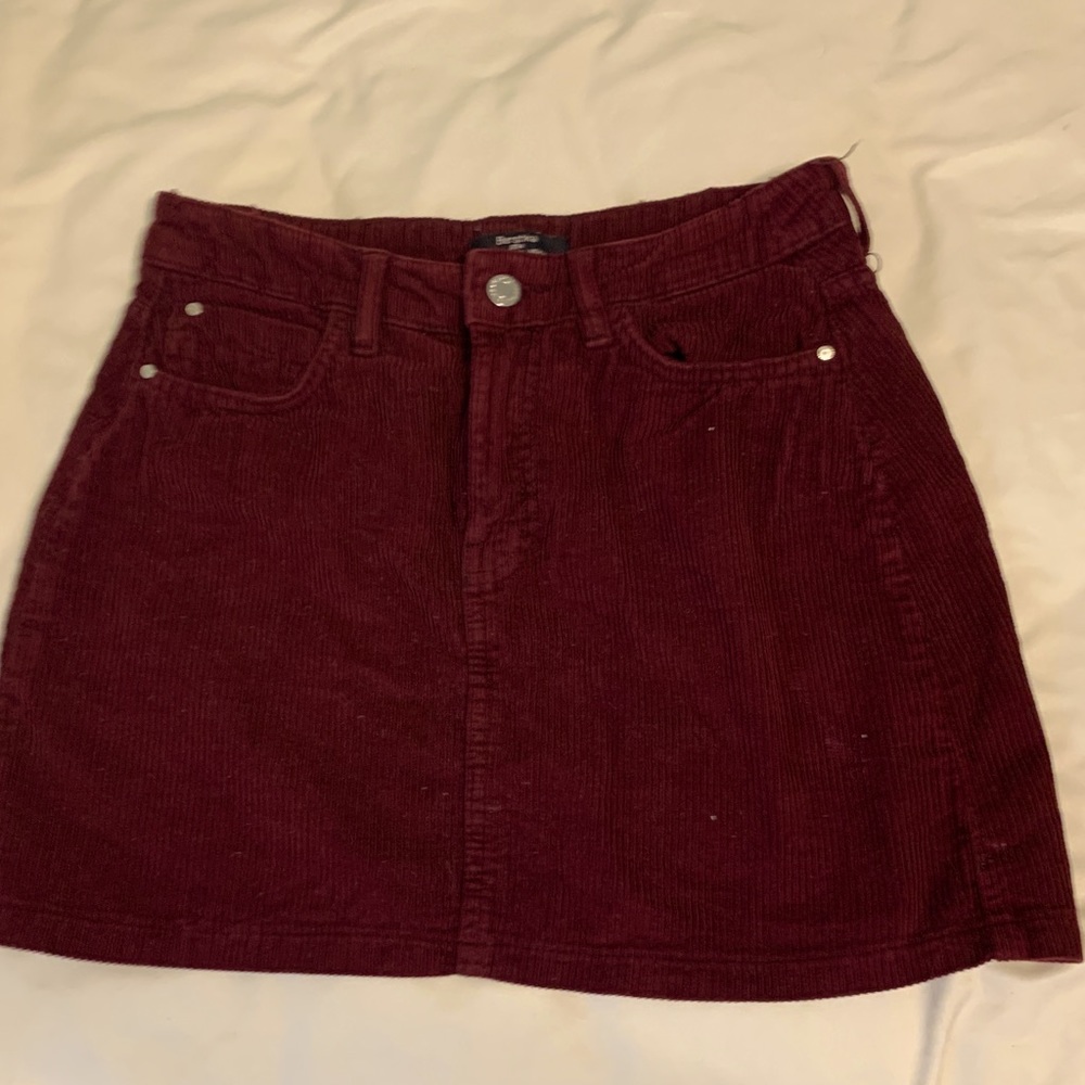 Burgundy cord skirt!